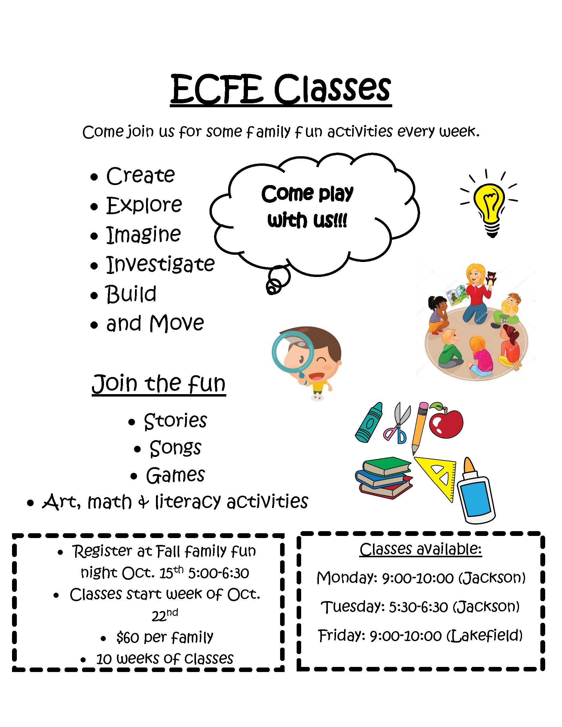 ECFE Classes Flyer Image