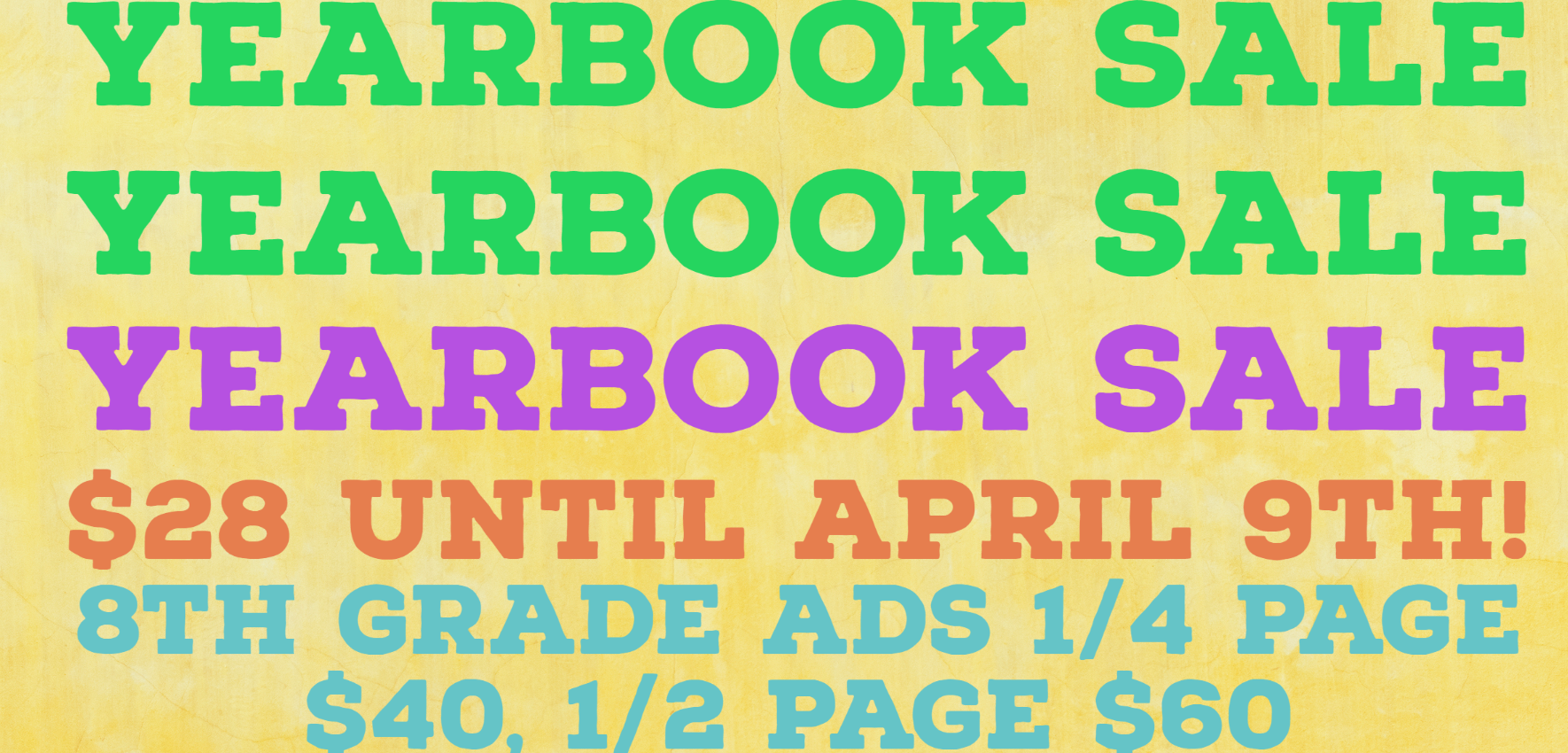 yearbook sale ad yearbook sale ad