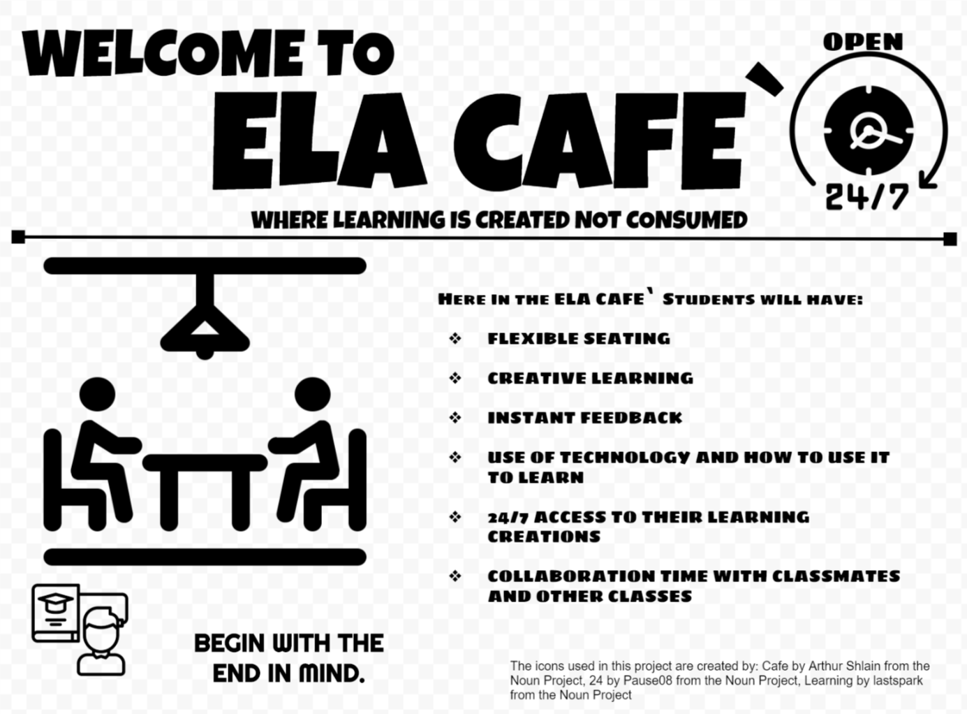 WELCOME TO THE ELA CAFE`