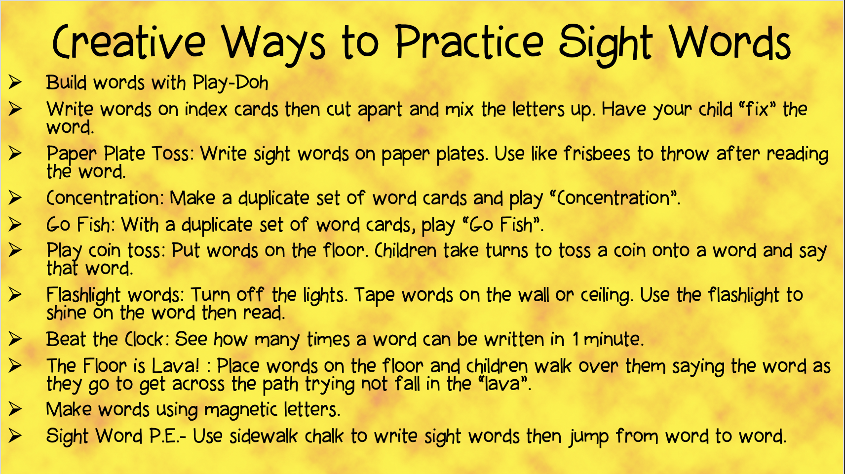 Sight Word Practice 