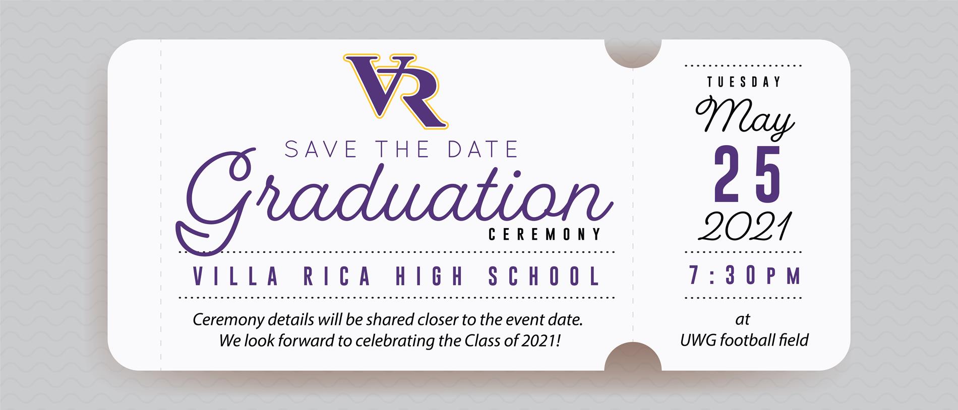 Save the Date Ticket