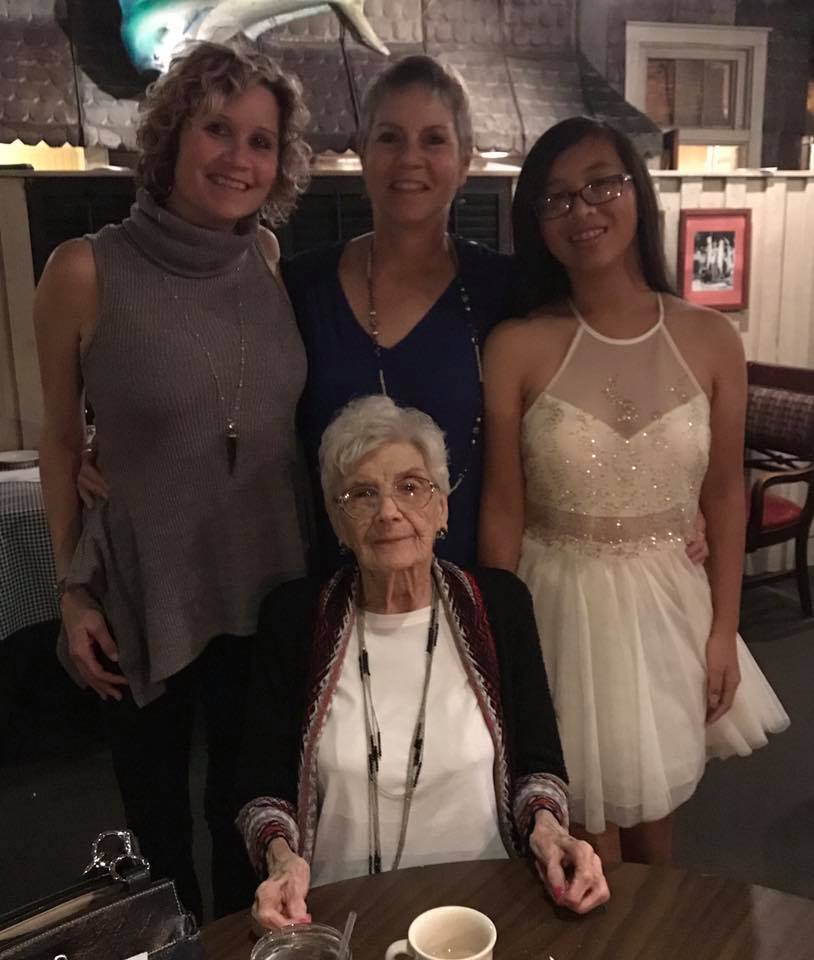 Grace with Daughters and Mom