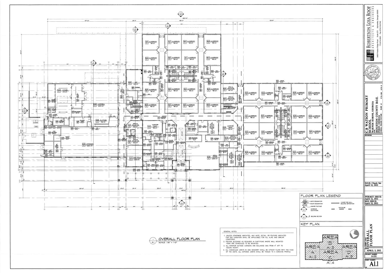 C.B. Watson Elementary Overall Floor Plan