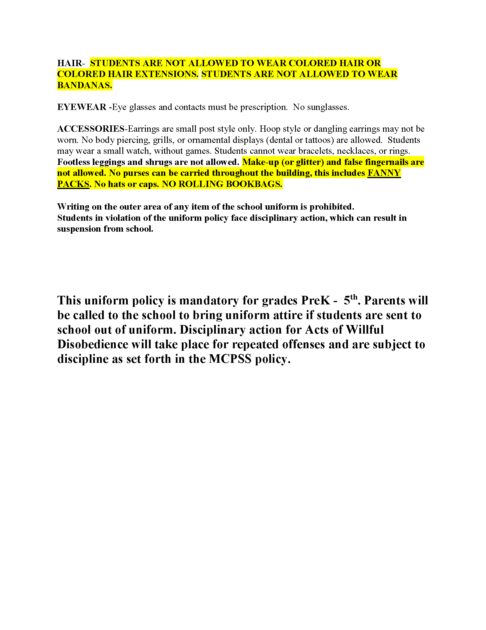 2020-2021 Uniform Policy 2 2020-2021 Uniform Policy 2