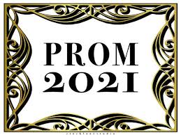 prom 2021 with a gold border