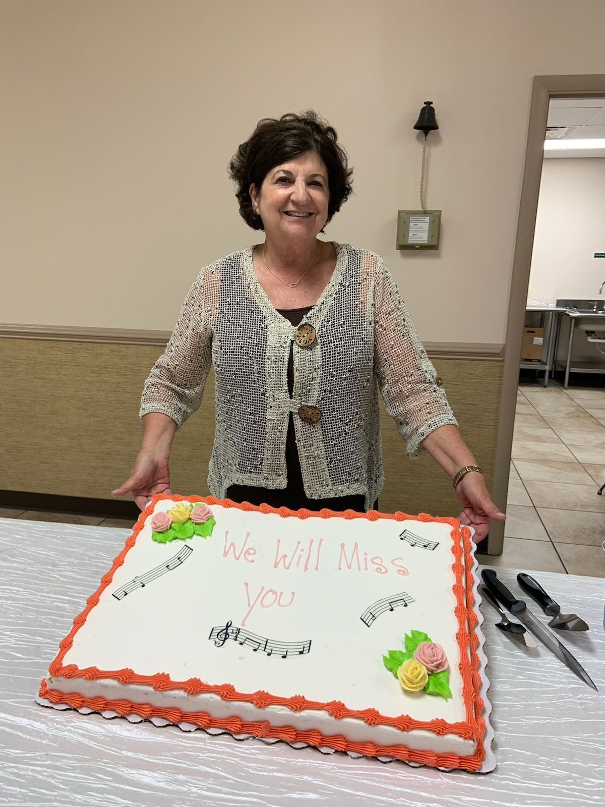 Janet with her cake