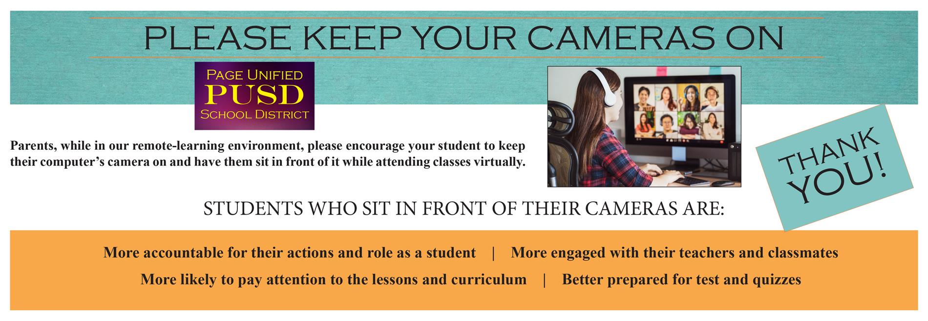 Keep your cameras on Keep your cameras on