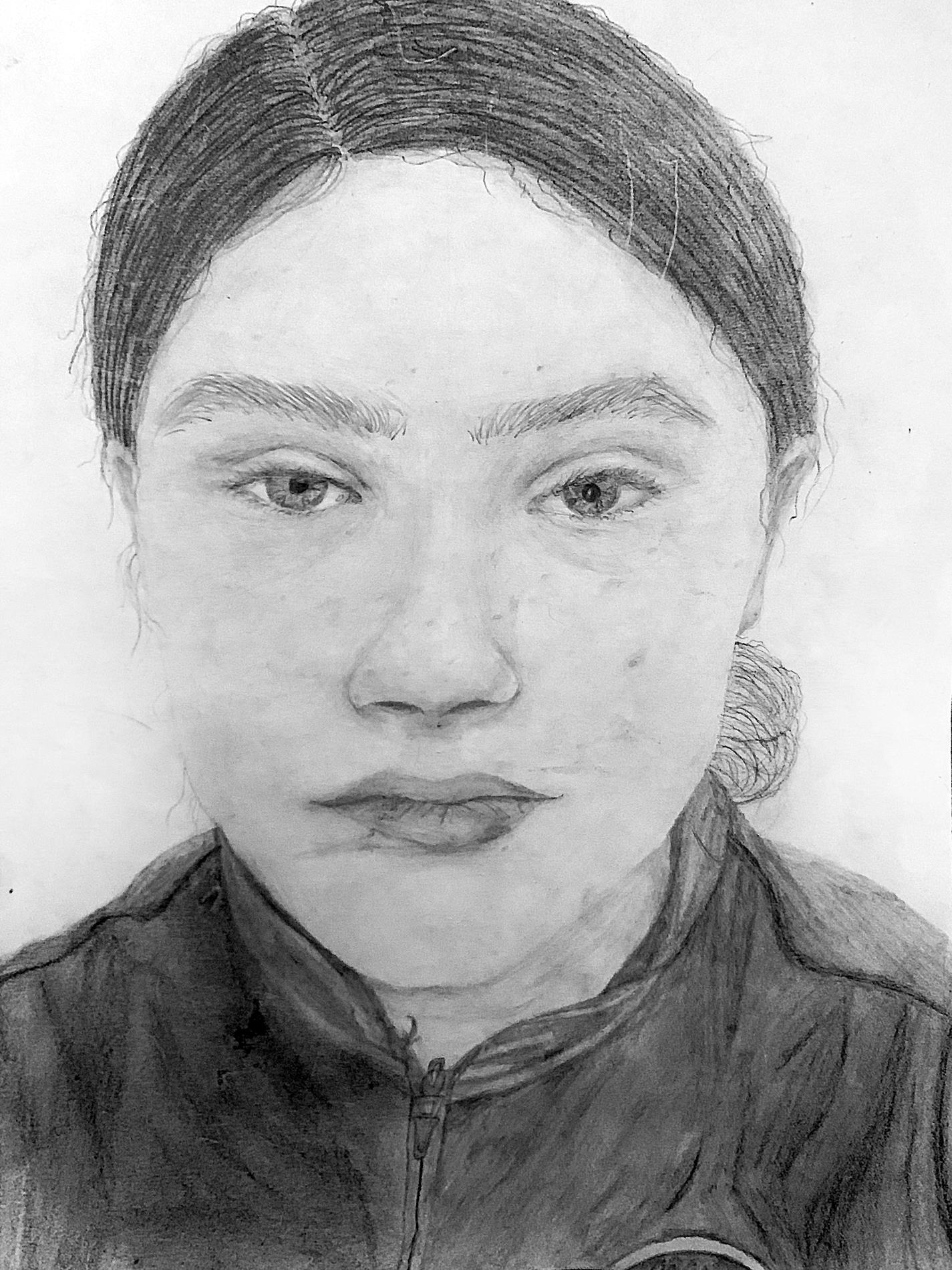 36) Sophia Wratten - Self Portrait - Pen - 8th Grade 36) Sophia Wratten - Self Portrait - Pen - 8th Grade