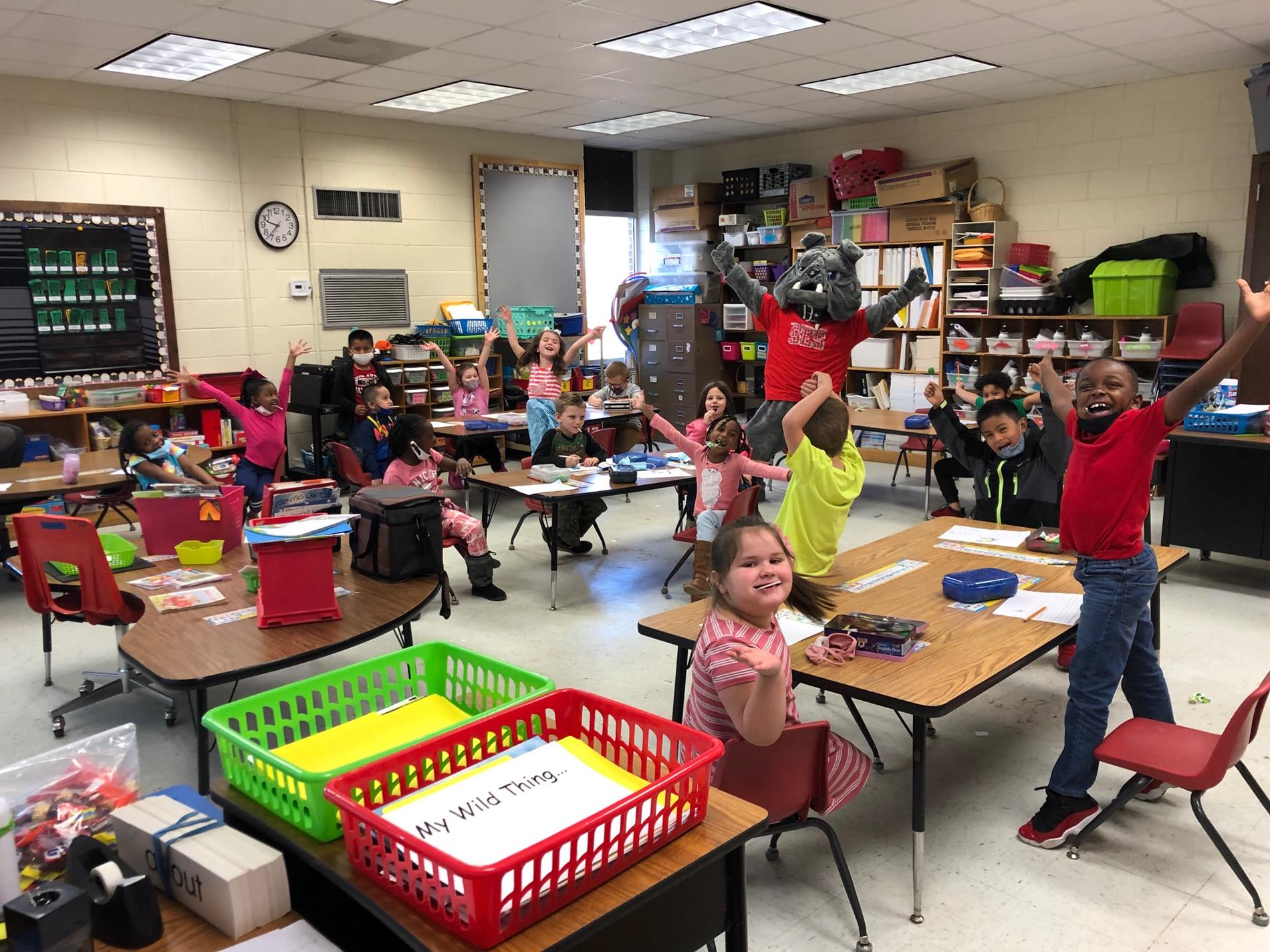 Bones visits Ms. Borland's Class.