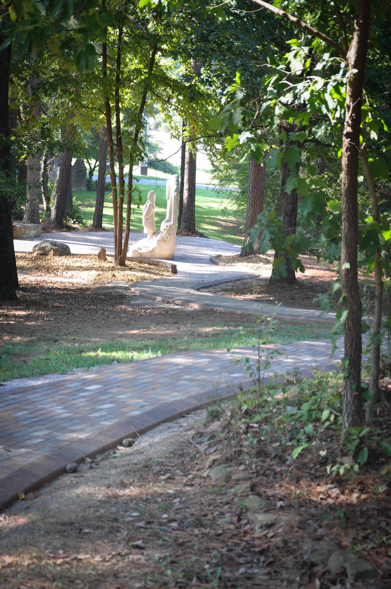 Wheelchair accessible pathway to the shrine