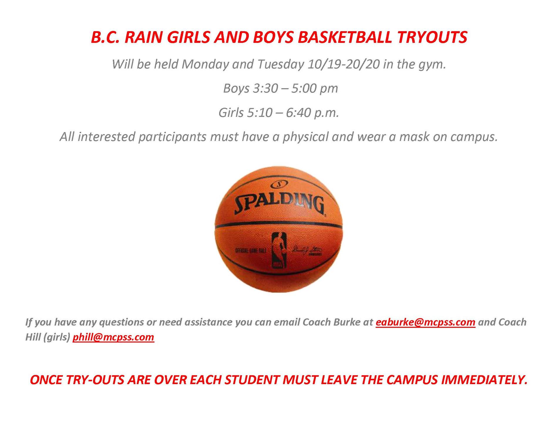 Basketball Tryouts Basketball Tryouts
