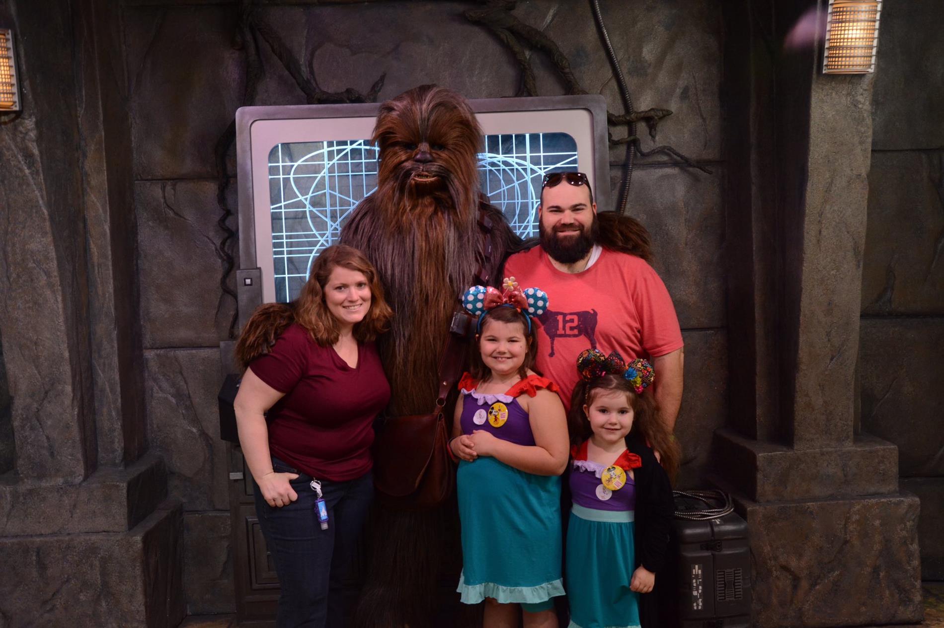 family with chewbacca