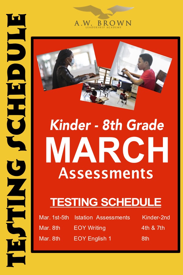 March Assessment Schedule