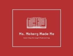 Red box with book with the text Ms Meherg made me Red box with book with the text Ms Meherg made me