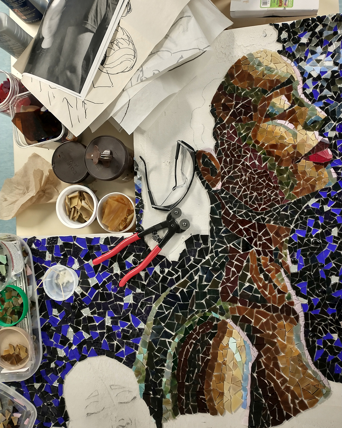 Mosaic in process