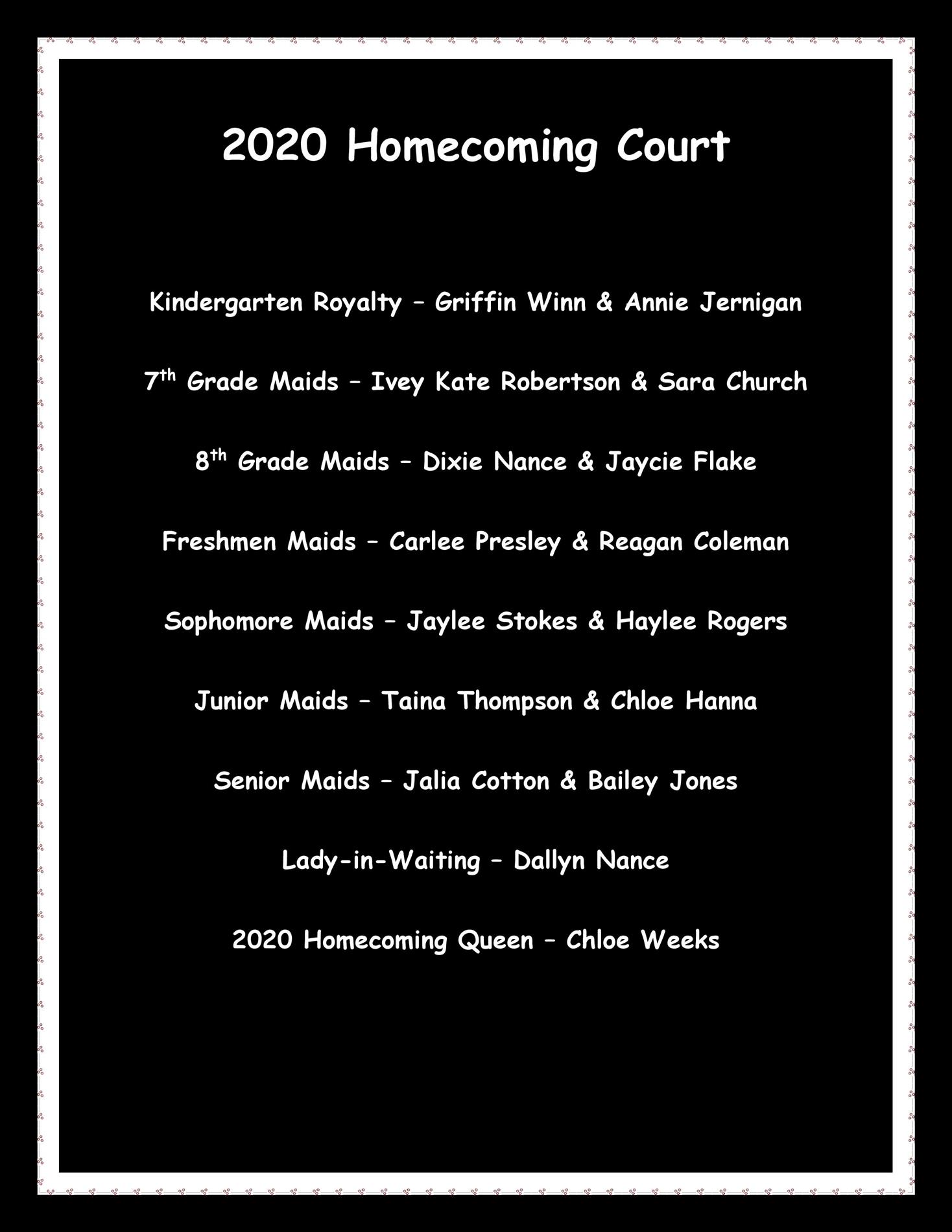 Homecoming Court
