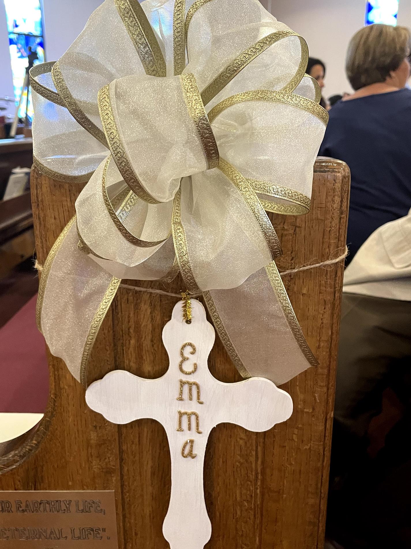 Custom markers for each First Communicant's family