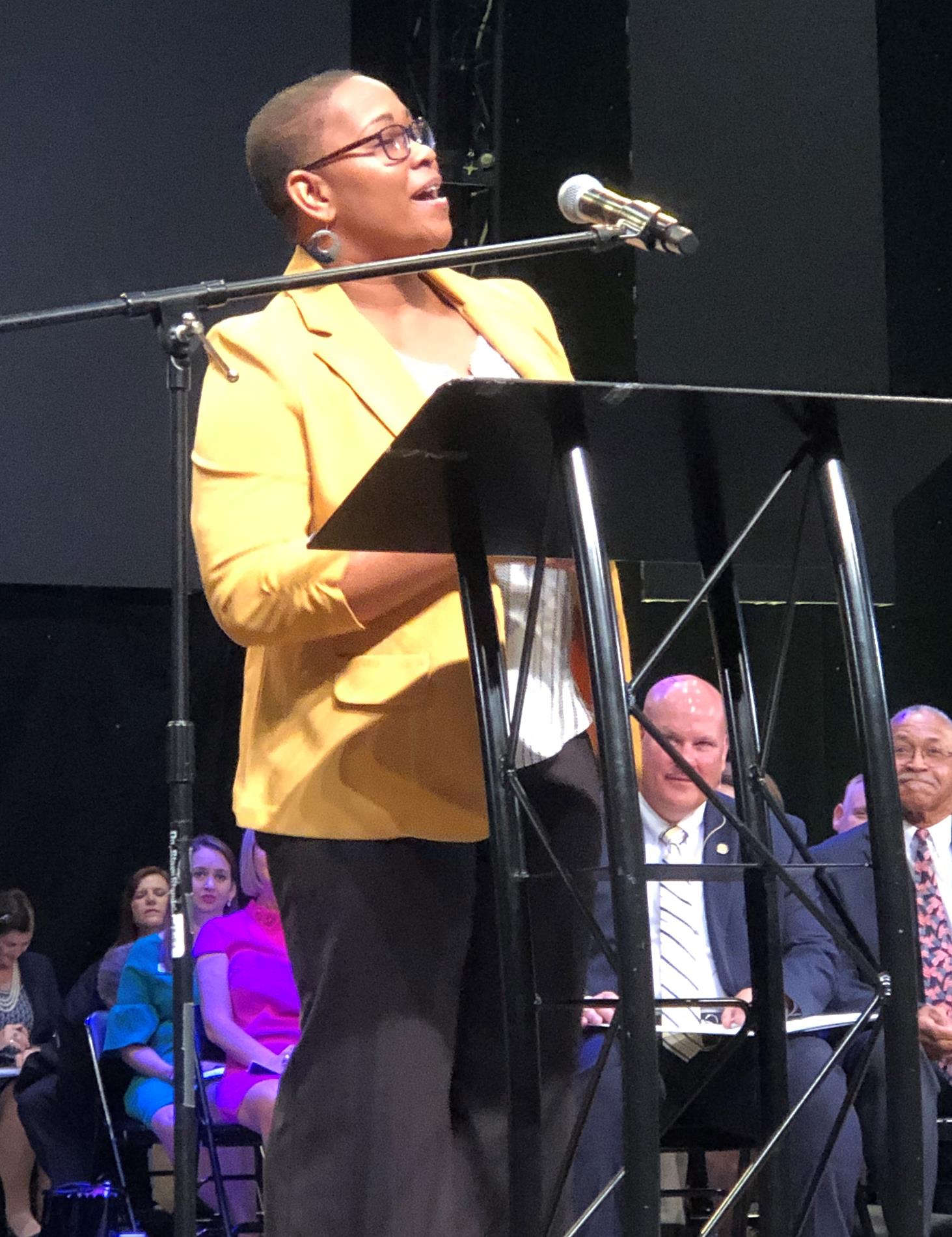 Dr. Releford during Acceptance Speech