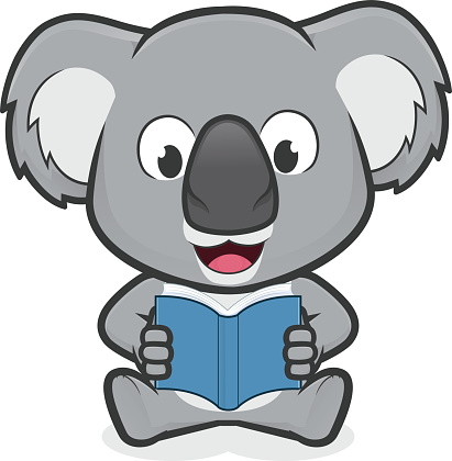 Koala Reading A Book