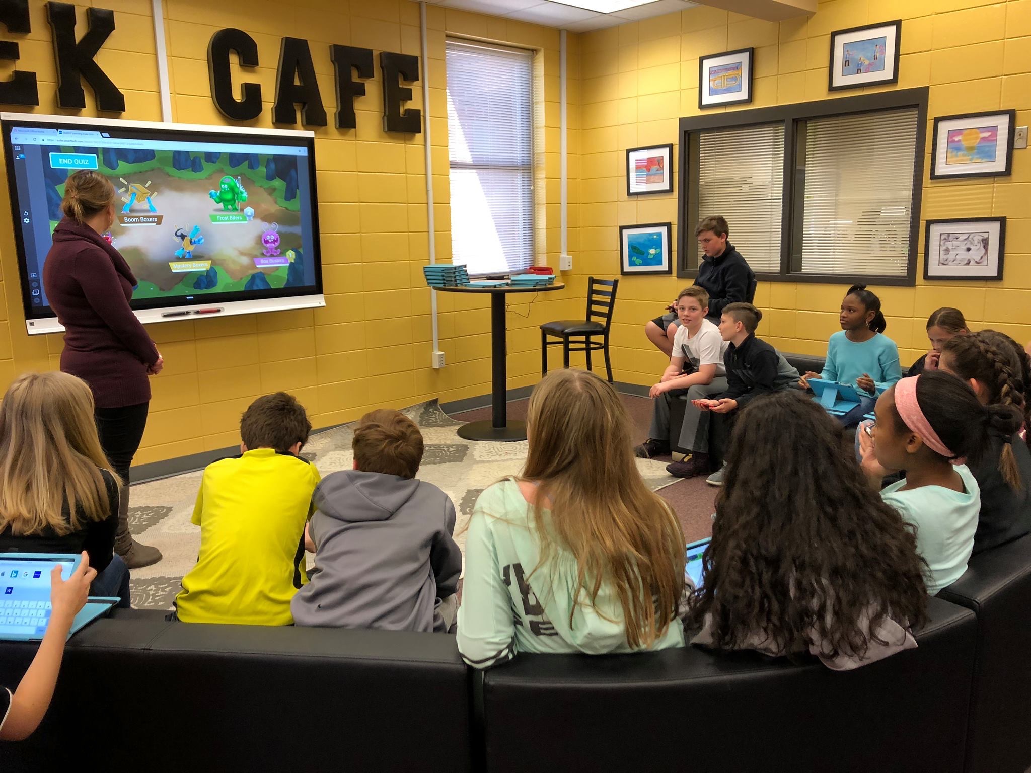 using technology in the Creek Cafe