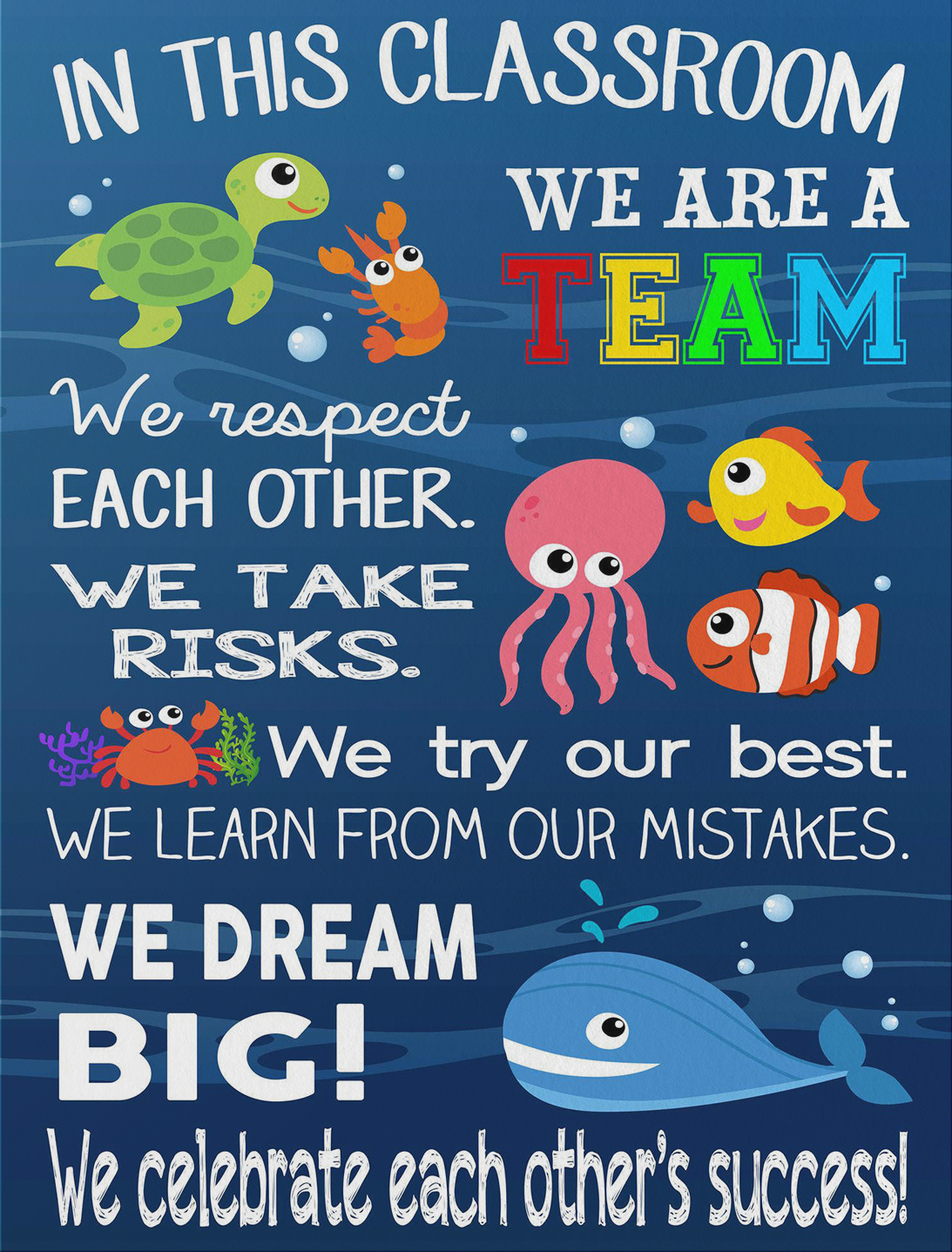 ocean themed motivational poster