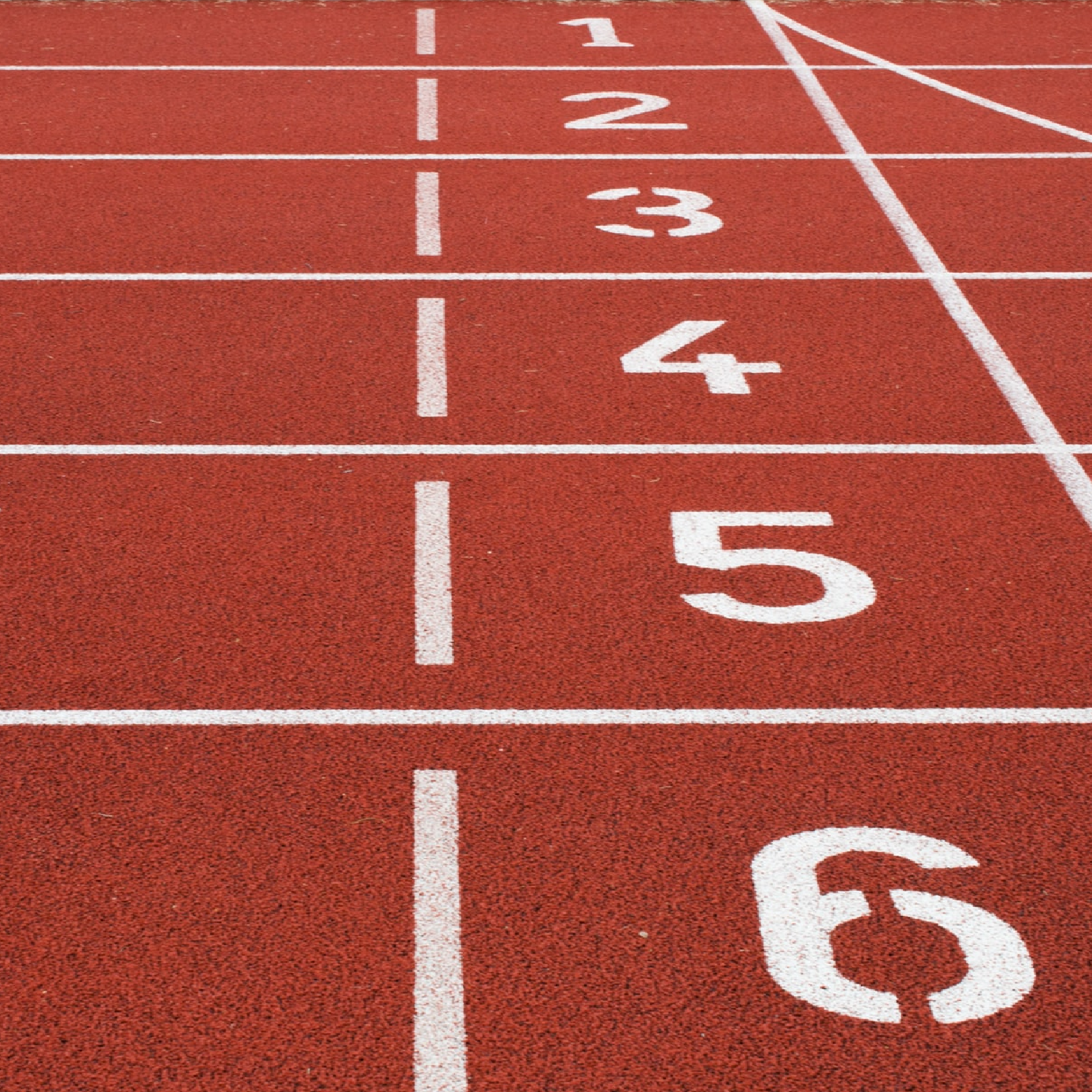 track numbered 1 to 6 track numbered 1 to 6