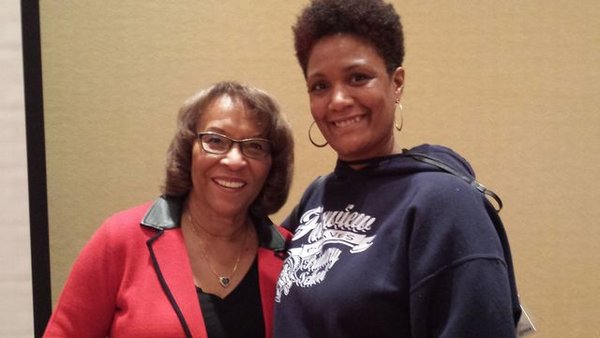 Mrs. McCaw with Nationally Renowned Author Sharon M. Draper at Librarian Conference Mrs. McCaw with Nationally Renowned Author Sharon M. Draper at Librarian Conference