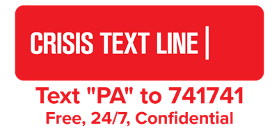 Crisis Text line PA to 741741