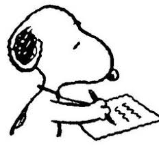 Snoopy Writing