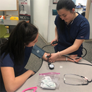 image of students taking medical vitals