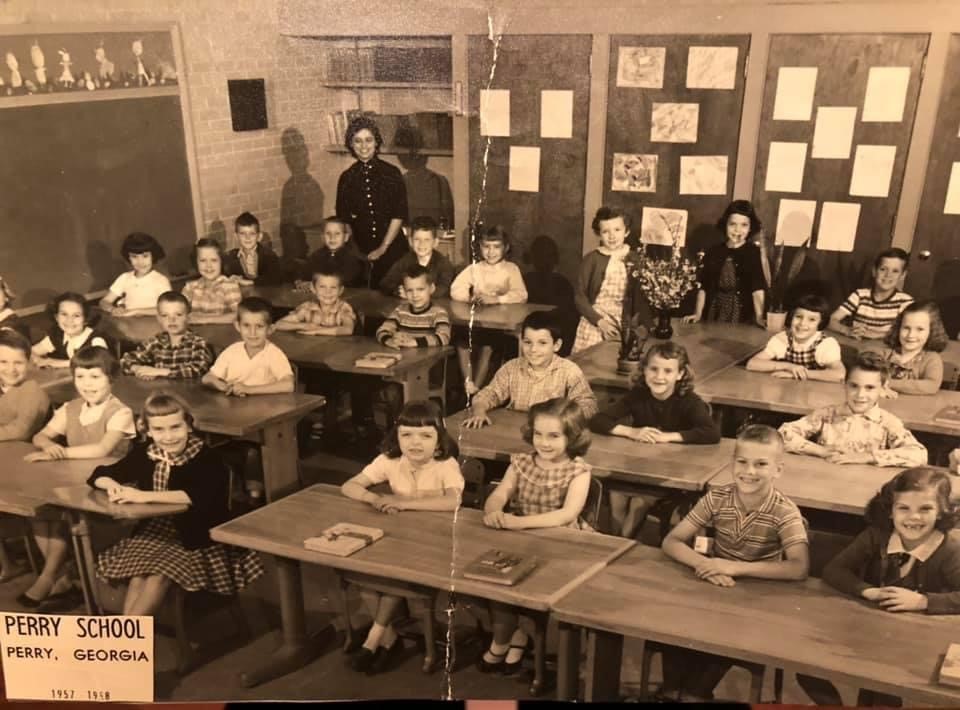 Perry Elementary 2nd grade Class of 1957 with  Miss Annabelle Watts. Students' names (in no particular order):  Pat Hicks, Mary Frances Cheek, Warren Talton, Buddy Irby, Patsy Tucker, Sandra Hamsley, Ed Hartley, Melba Mosteller, Hugh Armstrong, Patricia Bailey, Winifred Davis, Shirley Shipes, Alan Thompson, Virginia Griffin, Charlene Stokes Rackley, Elaine Rackley Hinely, Rodney Lowe and Don Moody, among others 