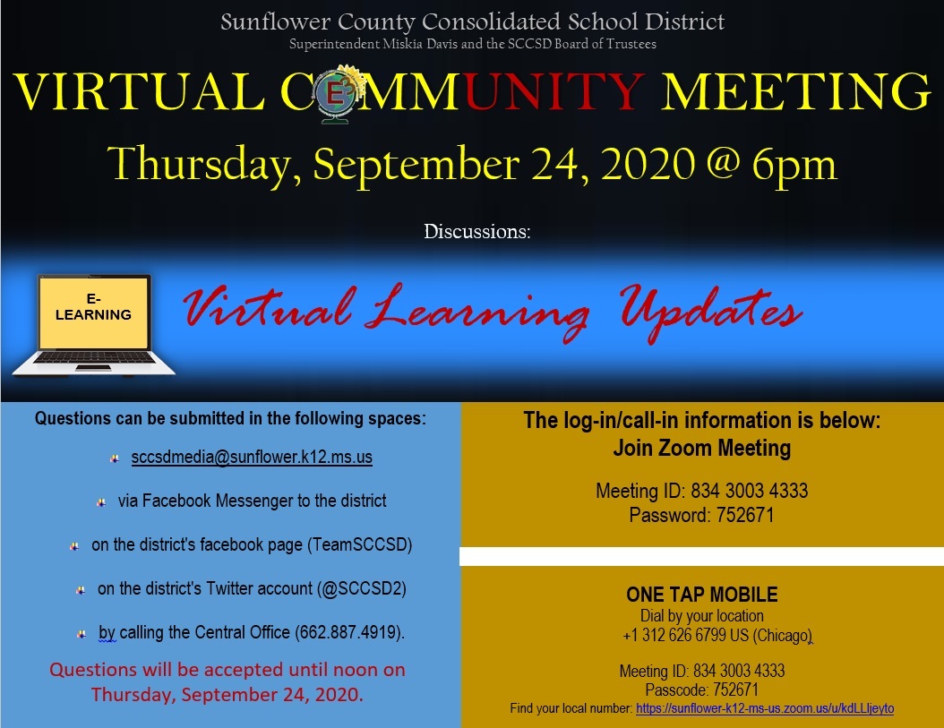 Virtual Community Meeting Virtual Community Meeting