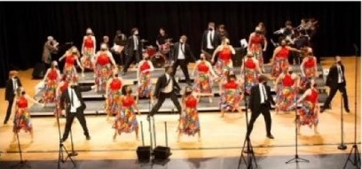 Prattville High School Show Choir students dancing. Prattville High School Show Choir students dancing.