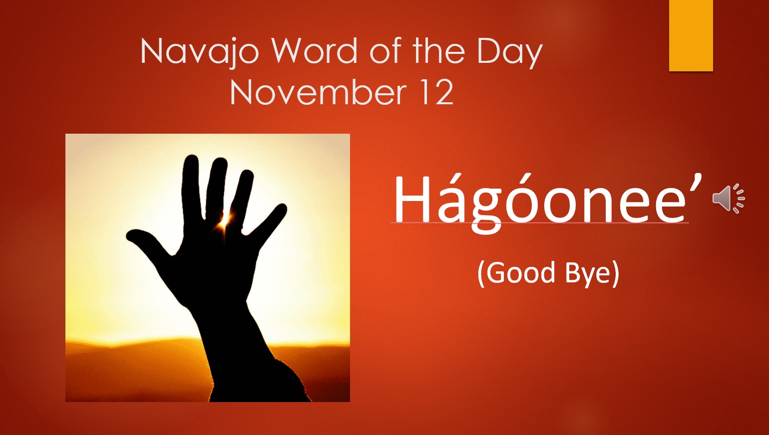 Graphic for Navajo Word of the Day