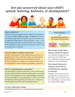 Child development table Child development table