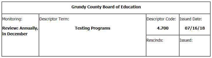 School Board Policies - Grundy County Department of Education