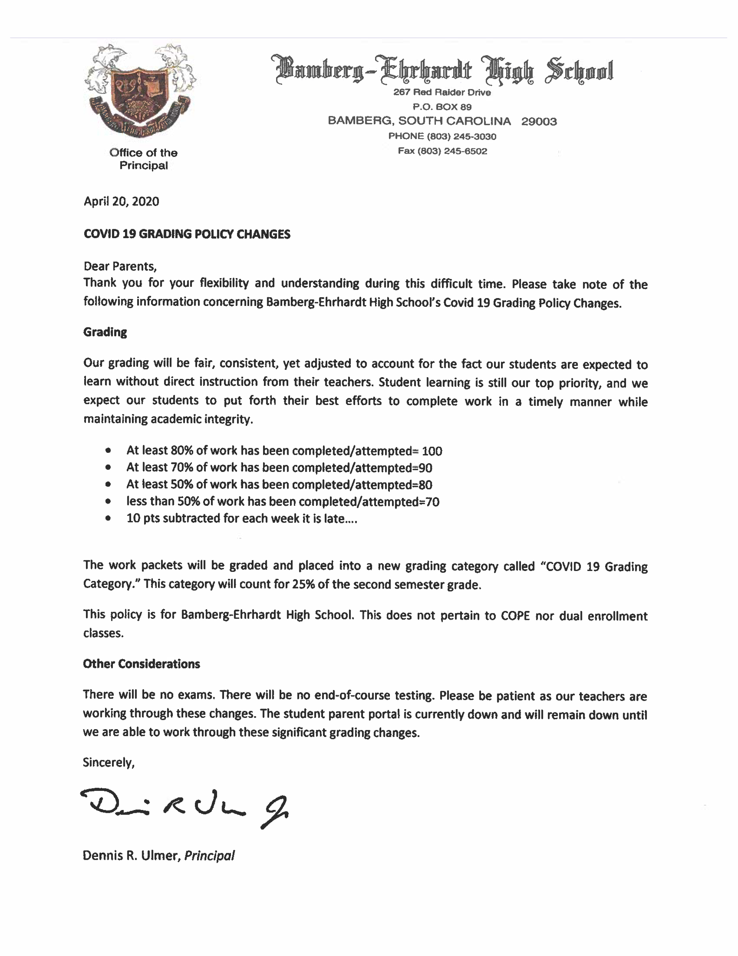 Covid 19 Grading Policy Changes Covid 19 Grading Policy Changes