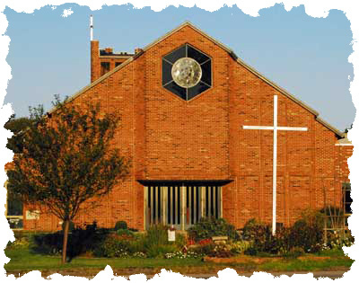 Front view of the church