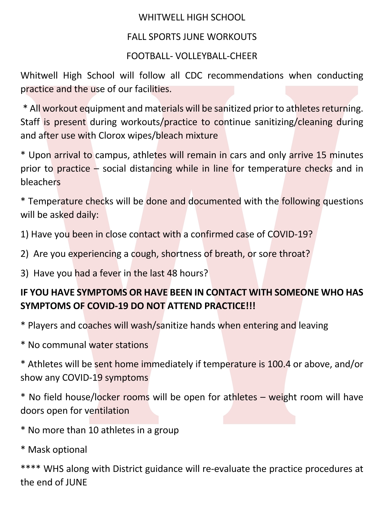 June Workout Protocols June Workout Protocols