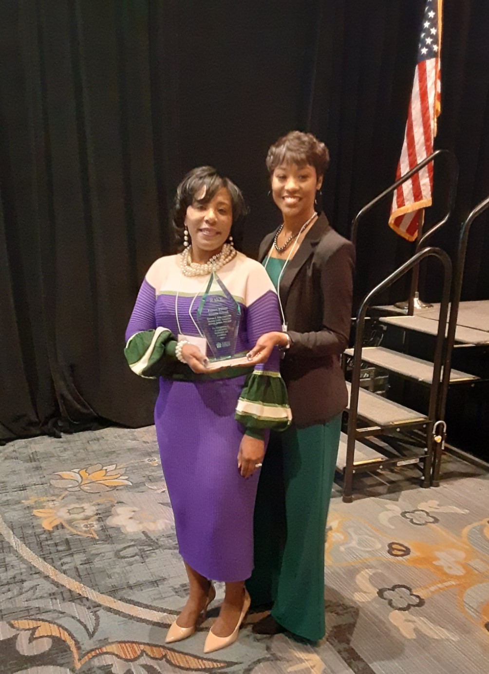 Counselor Gray & Counselor Lewis, 2019 RAVE Silver Award Recipients for Pillans Middle School Counseling Promgram