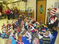 Cat in the Hat visits the Jumpstart program
