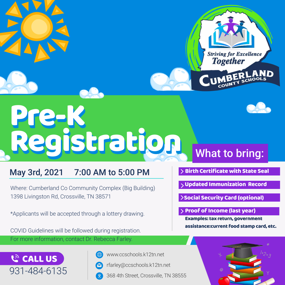 May 2021 PreK, K Registration