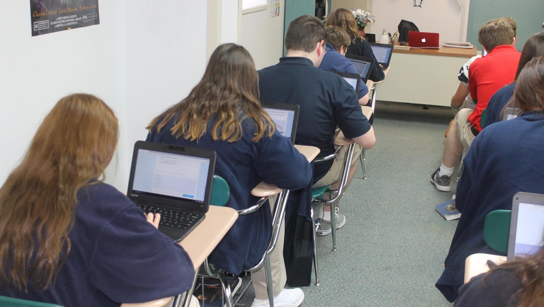 Students using Chromebooks