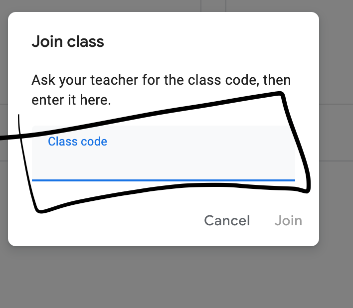 Enter the class code 