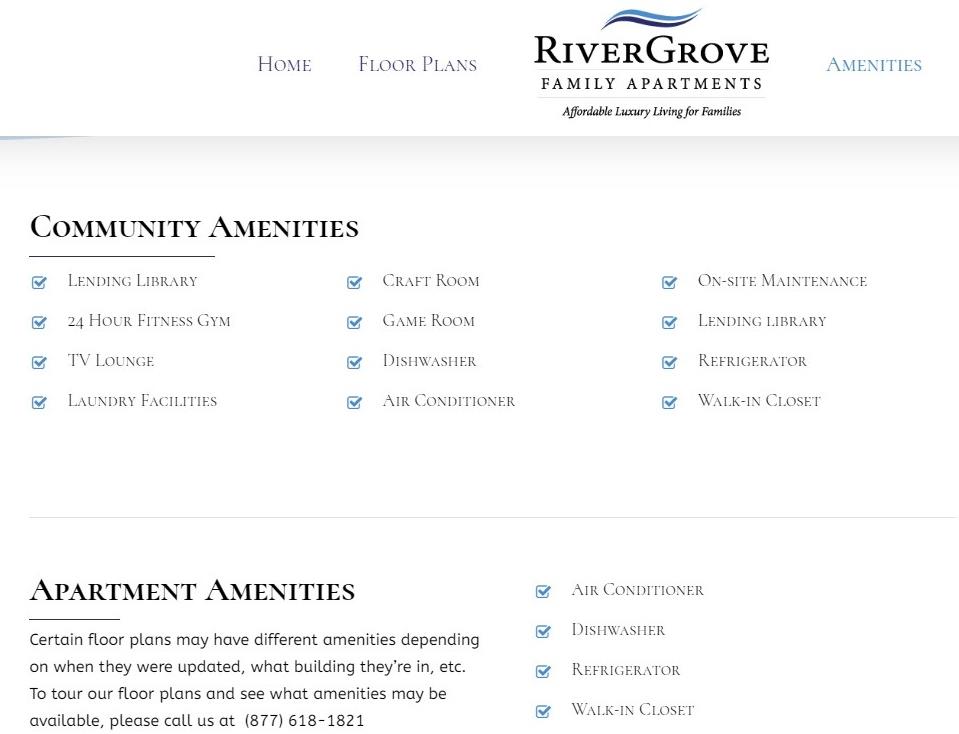 River Grove amenities River Grove amenities