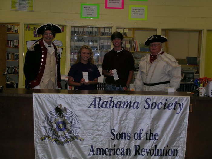 Students with Sons of American Revolution