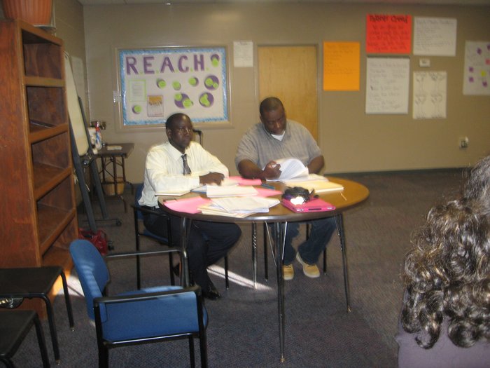 Parents at table for meeting